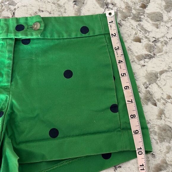 J Crew City Fit Green & Blue Polka Dot shorts Sz 0 stretch - Picture 6 of 6